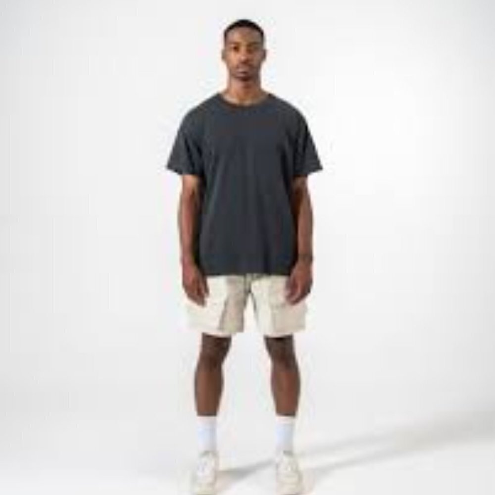 Richie Lee Tan Cargo Mesh Lined Sail Utility 2.0 Large Elastic Waist Shorts
